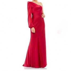 Mac Duggal Red One-Shoulder Evening Gown